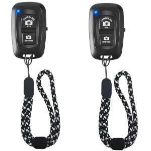 [미국배송] 아이폰호환 및 ANDROID용 카메라용 무선 리모컨 사진 동영상용 셀카 클리커로 핸즈프리 완벽한 순간 포착 스마트폰 태블릿(스퀘어)과 연동 가능