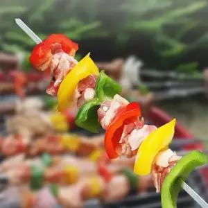 ( )낭만캠핑 바비큐 꼬치 10p세트일자 캠핑꼬치구이