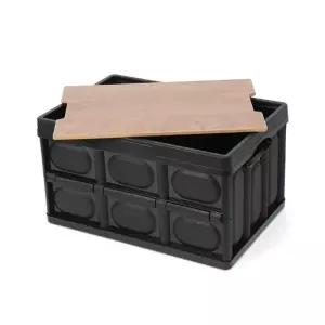 ( )멀티수납 접이식 캠핑박스 캠핑폴딩박스 56L 블랙