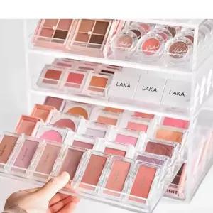 아이섀도 파우더 블러셔 립스틱 보관 정리함으로 책상 위 먼지 방지 서랍형 아크릴 정리함