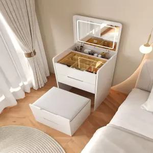 LED화장대 수납화장대 서랍메이크업장 서랍장 조명거울 신혼가구 인테리어콘솔