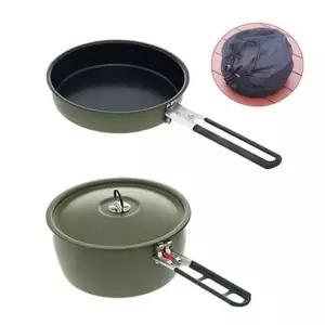 캠핑후라이팬냄비세트 캠핑코펠세트 후라이팬 포트 핸들 1P 탈부착 코펠 알루미늄 세트
