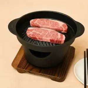 ( )캠핑용 1인용 주물 미니 구이팬 화로대 세트 혼캠