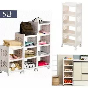 침실 수납장 다용도 틈새 베란다 이동식 수납장 조립식 플라스틱 바퀴형 트롤리 이동형 욕실 5단 서재 주방