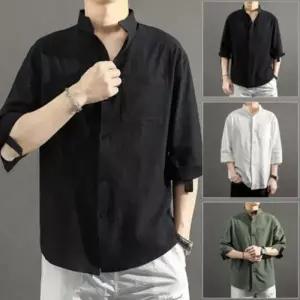 린넨셔츠 7부셔츠 쿨링 여름남방 캐주얼남방 IS JK25