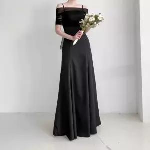 블랙드레스 스냅 빅사이즈 촬영 셀프 촬영용드레스