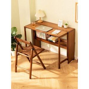 미니 간이책상 원목 컴퓨터테이블 책상 자취방 공간활용 원룸 1인