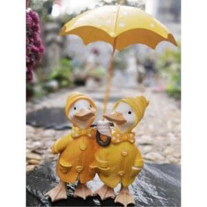 동물 정원 꾸미기 정원소품 싱글 조형물 오리 조경 우산