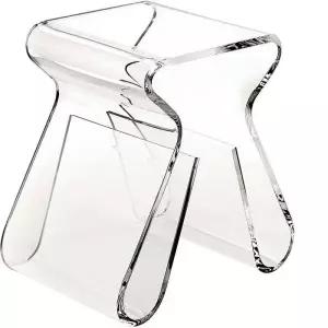 다용도 투명 티테이블 책장 아크릴 꽂이 잡지 보조테이블 미니 모던 커피 협탁 책상 테이블