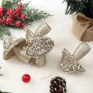 (도토로) 샴페인 골드 트리 오너먼트 4p세트(진주 버섯)/행사/어린이/아동/단체/유아/크리스마스/파티