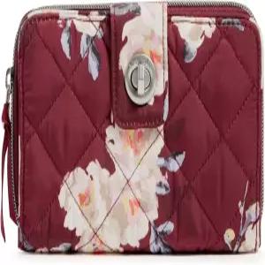 베라 브래들리 여성의 퍼포먼스 RFID 보호 기능이 있는 턴락 지갑 출시