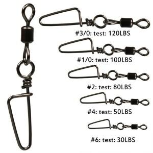 Sougayilang 50피스 스테인레스 스틸 낚시 커넥터 핀 베어링 롤링 회전 스냅 태클 액세서리