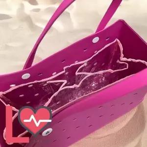 롱타임헬씨 핑크 물놀이 엄마가방 정리템 대용량 투명 캠핑 준비물 분리정리 넉넉한 방수 내부 정리 칸막이