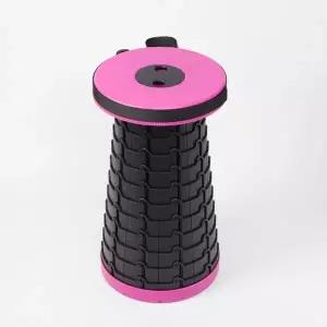 ( )아코디언 접이식 휴대용 의자핫핑크 자바라 캠핑의자