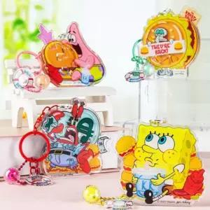 캐릭터 스폰지밥 키링 DIY 만들기 랜덤 장식 가방고리 키홀더 16EA 학원 학교 단체