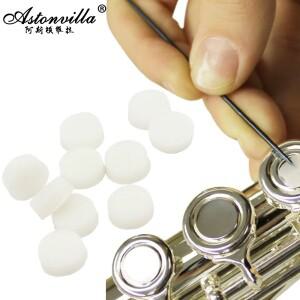 10 화이트 장착 플루트 사운드 홀 플러그 수리 도구 고무 오프닝 소프트 커버 목관 악기 예비 부품