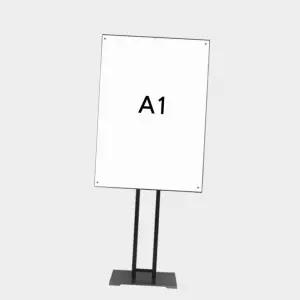 자석식 슬림 사인스탠드 A1 2기둥 가로세로겸용 홍보물거치대