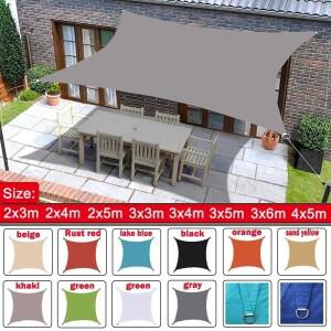 300D 방수 대형 태양 대피소 차양 보호 야외 캐노피 정원 파티오 풀 그늘 천막 캠핑