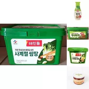 해찬들 사계절쌈장 3k/고기/쌈장/업소용/된장/순창궁/매콤/청국장/전통/대용량/FW/골드/가정용/고기용/고소