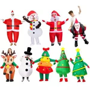 행사용 코스튬 에어슈트 눈사람 인형탈 산타 의상 대형 산타클로스