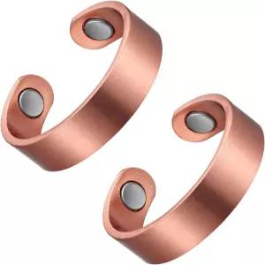 바이오매그 마그네틱 반지 남성 여성용 순동 조절 가능한 손가락 엄지 주얼리 선물