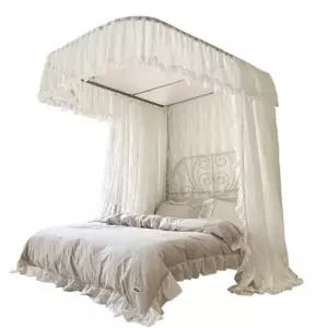 공주 커튼 레이스 프레임 가림막 캐노피 공주님 장식 침대