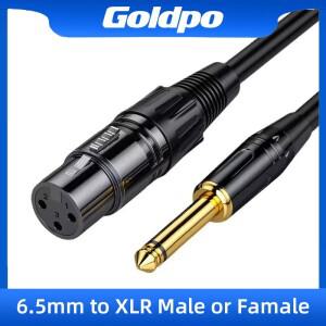 전문 녹음 연장 라인 용 XLR 남성 여성 케이블에 6.5mm 밸런스드 믹서 스피커 호환 앰프 라이브 마이크
