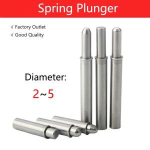 충격 QB511 스테인레스 스틸 숏 직경 개폐식 스프링 플런저 플랫/테이퍼 R/볼 헤드