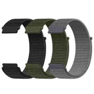 [미국배송] DAQIN 22MM 20MM 18MM 퀵 릴리즈 시계 밴드 GARMIN VENU 3 2 / FORERUNNER 255 265 955 VIVOACTIVE 5 6 4 3 나일론 스트랩 조정 가능한 삼성호환 삼성제품호환 워치 7 45MM 46MM 남성 여성 3팩
