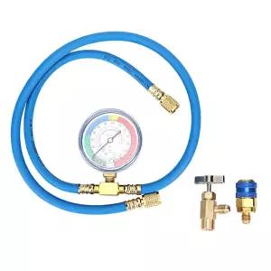 KIMISS R134A 냉매 충전 키트 호스는 게이지 파이프 AC 범용을 탭할 수 있습니다