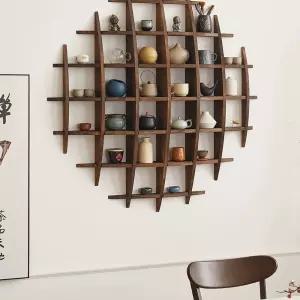 원목벽선반 엔틱 카페인테리어 수납 우드 선반 앤틱