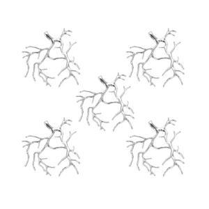 구리 도금 실버/골드 브랜치 펜던트 DIY 쥬얼리 액세서리 만들기 5개 세트