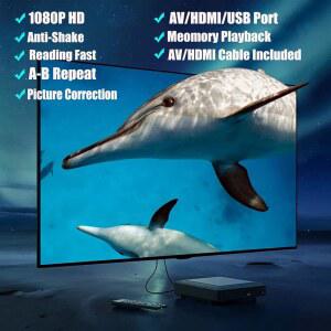 CEIHOIT 미니 지역 브레이크포인트 메모리 DVD 케이블 CD 포함 플레이어 NTSC 가정용 PAL 1080P로 HD HDMI USB RCA TV용 내장 업컨버팅