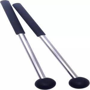 TUOREN 블랙 실로폰 망치 글로켄스필 고무 타악기 스틱 텅 드럼 차임 목판 벨 9인치 길이