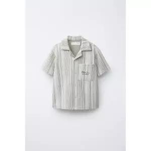 국내배송 ZARA 자라 주니어 키즈 스트라이프 니트 셔츠 초록 0531501500 1801418