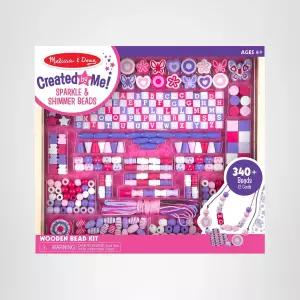 멜리사 앤 더그 내가 만든! 스파클 쉬머 비즈 나무 구슬 키트 주얼리 제작용 340개 이상의