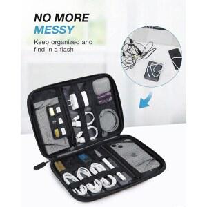 백스마트 대형 전자제품 SD 가방 테크 케이스 여행 블랙 액세서리 파워 케이블 뱅크 보관 휴대폰용 정리함 코드 카드