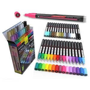 표면 머그잔 미세 ART 유리 나무 독성 생생한 제공합니다 캔버스 아크릴 펜은 페인트 도자기를 건조 없음 다양한 마커를 다중 위한 광속 추가 금속 암벽화 TOOLI 빠른