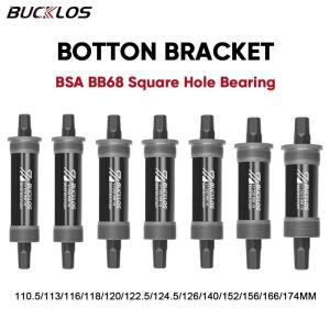 BUCKLOS 자전거 하단 브래킷, BSA BB68 사각 나사산 할로우 액슬, MTB 도로 접이식 전자 부품