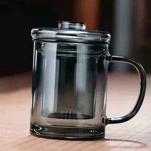 내열유리 티머그 350ml 내열 미니 티팟 유리차주전자 미니
