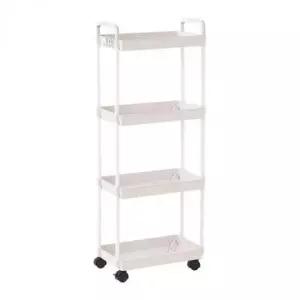 [생활] 틈새 수납 오픈형 플라스틱 미니 이동 서랍형 트롤리 다용도 정리대