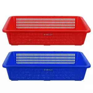 현이몰 플라스틱 소쿠리 사각 채반 바구니 - 4호 (색상랜덤) 야채 바스켓 식품용 업소용 다용도 시장