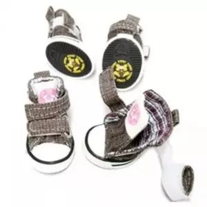 [반려] 반려견 신발 애완견 양말 운동화 브라운 강아지 발커버 산책용 슈즈