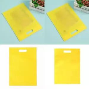 [문구] 부직포 가방 10p세트 40x50cm 옐로우 시장바구니 무지쇼핑백