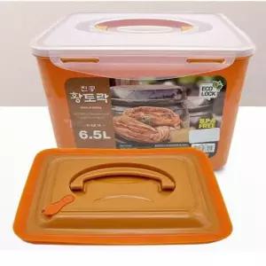 현이몰 황토락 김치통 밀폐 용기 반찬통 누름판 세트 6.5L 항아리 진공항아리 된장항아리 고추장항아리