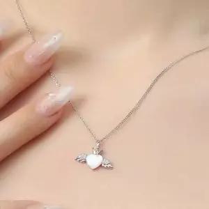 자개목걸이 러블리한목걸이 하트자개목걸이