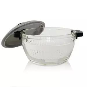 현이몰 내열유리 렌지 오븐전용 쿡(2.3L) 만두 찜기 채반 라면 계란찜 용기