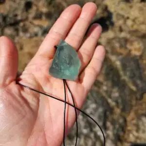 남자 여자 천연 원석 팬던트 매듭 목걸이 커플 스톤 녹색