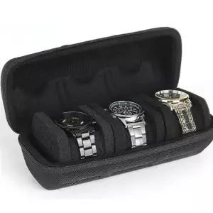 충격흡수 하드케이스 손목시계 보관함 3칸 여행용 팔찌 수납 정리 트레이 시계함