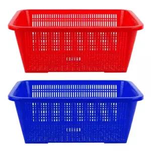 현이몰 플라스틱 소쿠리 사각 깊은 채반 바구니 4호 색상랜덤 야채 바스켓 식품용 업소용 다용도 시장